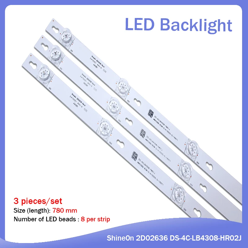 New 15 pcs/setLED backlight strip 8 lamp for TCL 43