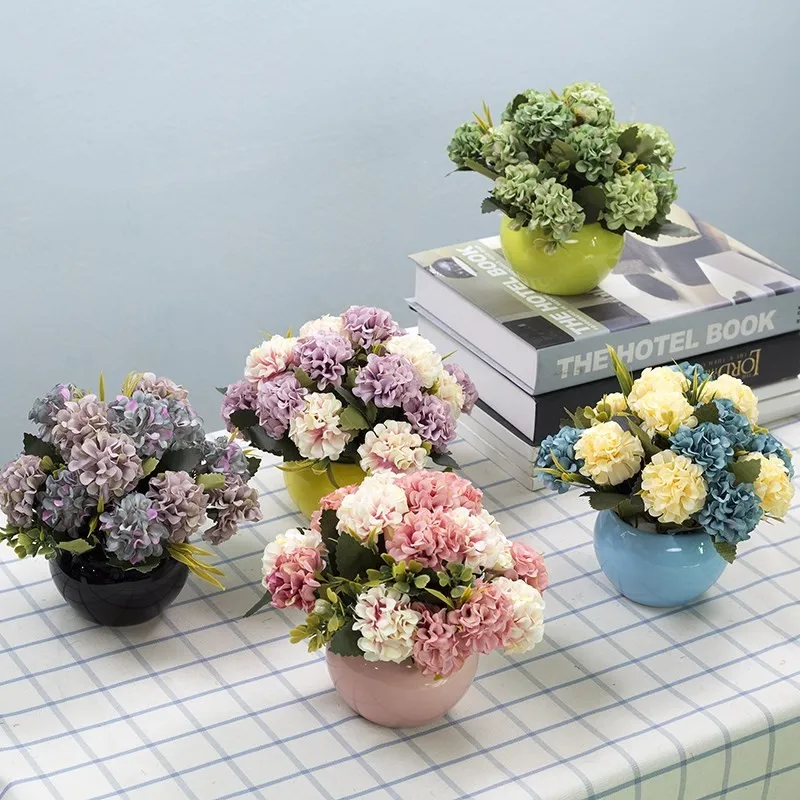 

Indoor ornaments simulation flowers and plants family cupboard bedside table room bedroom living room false flower decorations