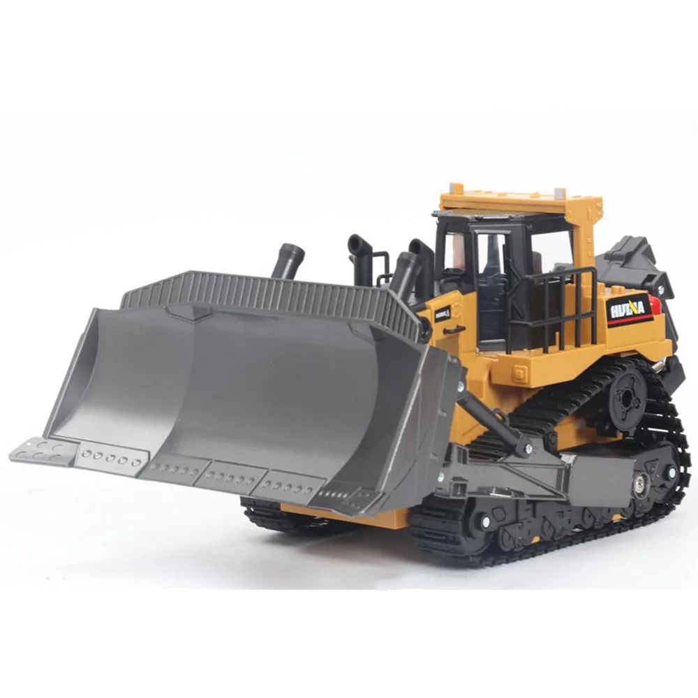 1/16 RC Bulldozer Truck Model Alloy Machine Car Gift 2.4G 9CH Radio Control Enjoyable Toys For Kids Adults HobbyToki HUINA 1569