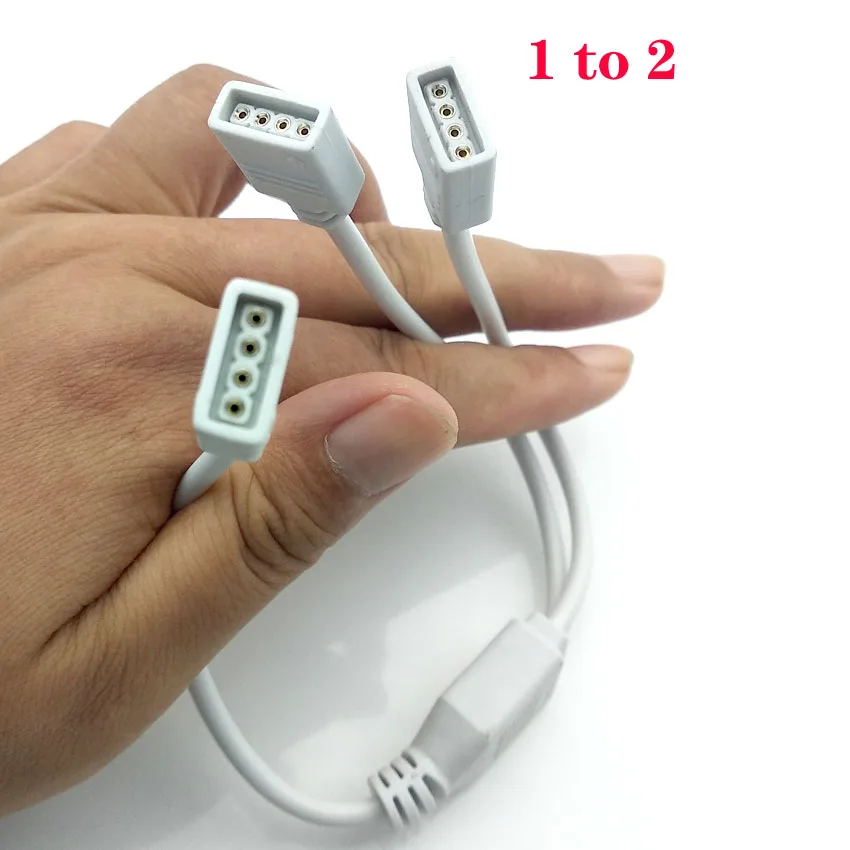 4 Pin RGB Connector Cable 1 to 2 3 4 Ports LED Extension Splitter Cable Wire For RGB LED Strip With 4 Pin Plugs