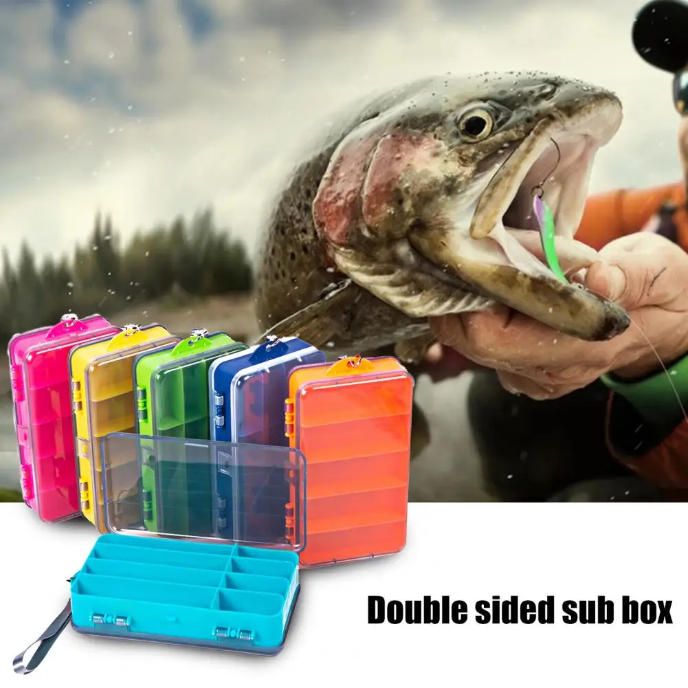 Double-sided Fishing Lure Box Large Capacity Lightweight ABS Bait Lure Fishhook Storage Case Fishing Tackle Boxe Angling