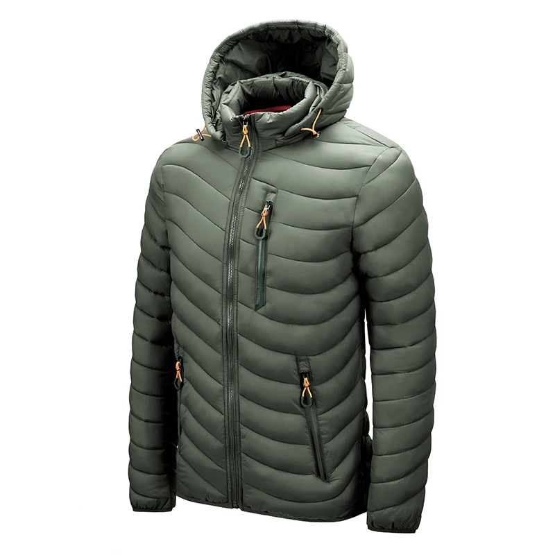 Giacca invernale calda da uomo giacca a vento 2024 nuova primavera con cappuccio Soft parka moda uomo Casual piumino di alta qualità cappotto maschile