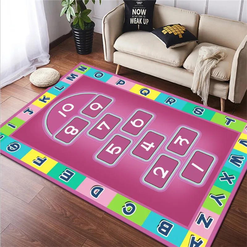 Grappige Nummer Spel Shaggy Anti-Slip Vloer Spelen Matten 3D Tapijt Antislip Rug Eetkamer Woonkamer Zachte kids Slaapkamer Mat Tapijt