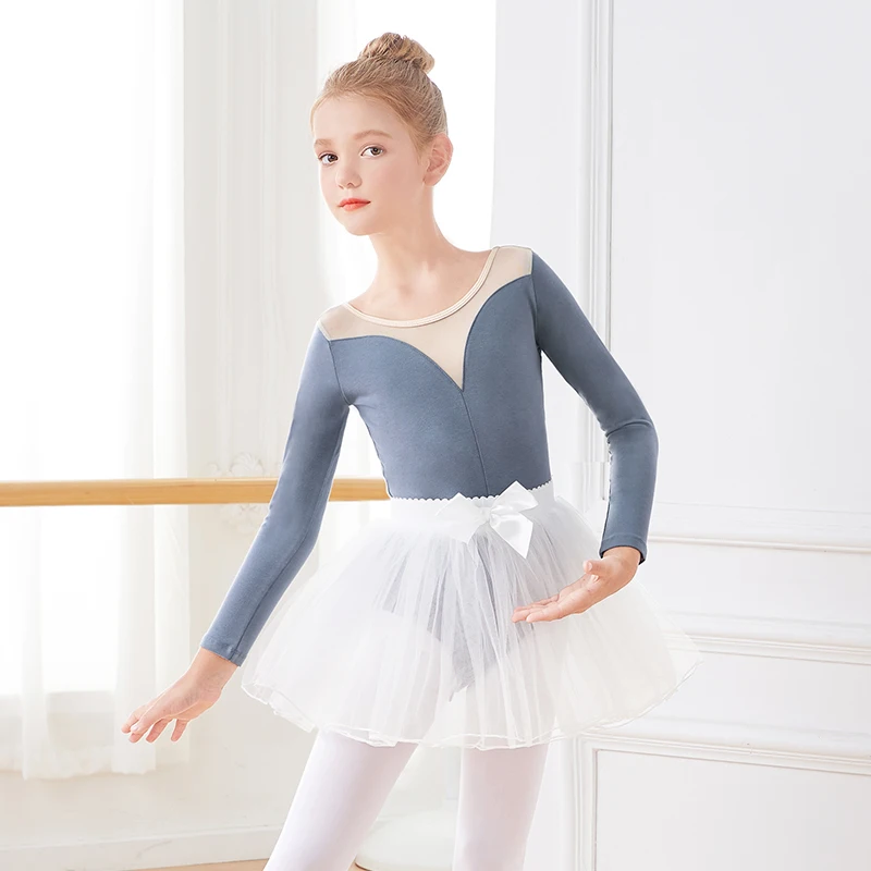 Meisjes Tiener Ballet Turnpakje Mesh Splice Gymnastiek Leotards Ballet Dans Bodysuit Zwart Korte Mouwen Kinderen Ballet Kostuums