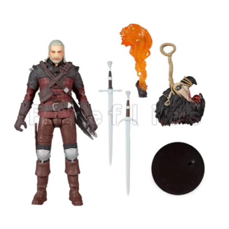 7inches McFARLANE Action Figure Wild Hunt Geralt Of Rivia (Wolf Armor) Anime Model For Gift Free Shipping