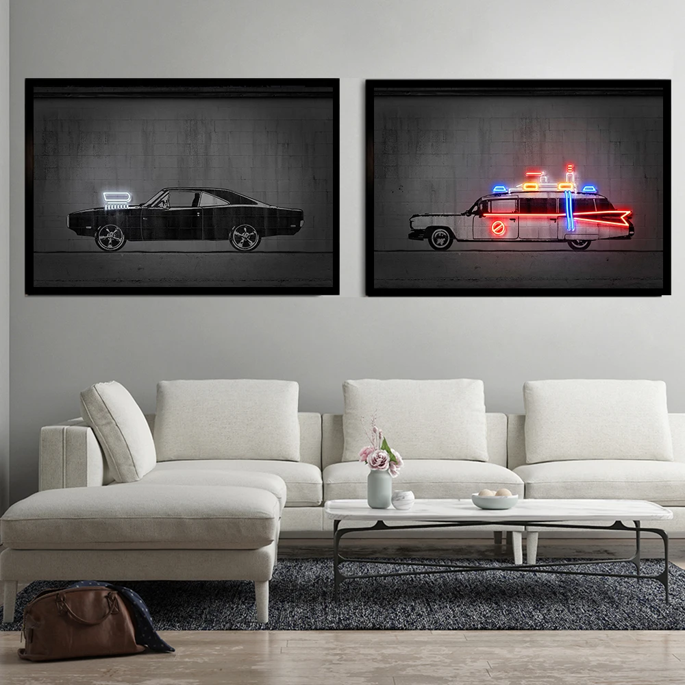 Super Cool Various Racing Cars Wall Art Canvas Painting Nordic Posters and Prints Wall Pictures for Living Boy Home Decoration