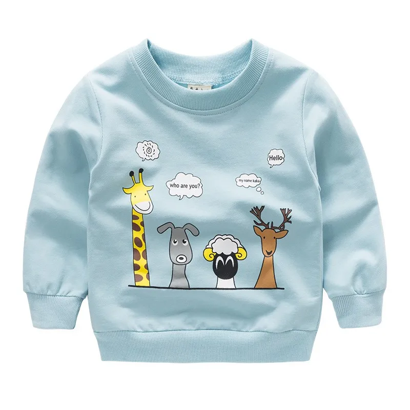 

New Print Pullover Tee Autumn Winter Toddler Kids Girls Sweatshirt Tops Newborn Infant Long Sleeve T-shirt Baby Boys Clothes