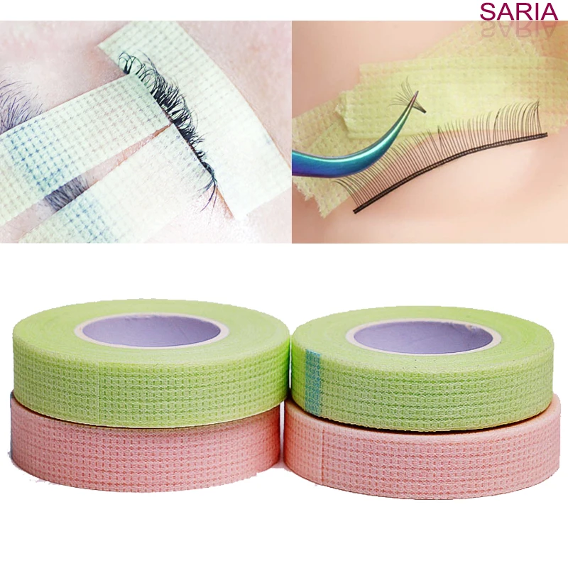 5pcs Non-Woven False Eyelash Extension Tape Anti-Allergy Easy Tear Eye Tapes For Grafting Fake Lash Eyeliner Tapes Anti-allergy