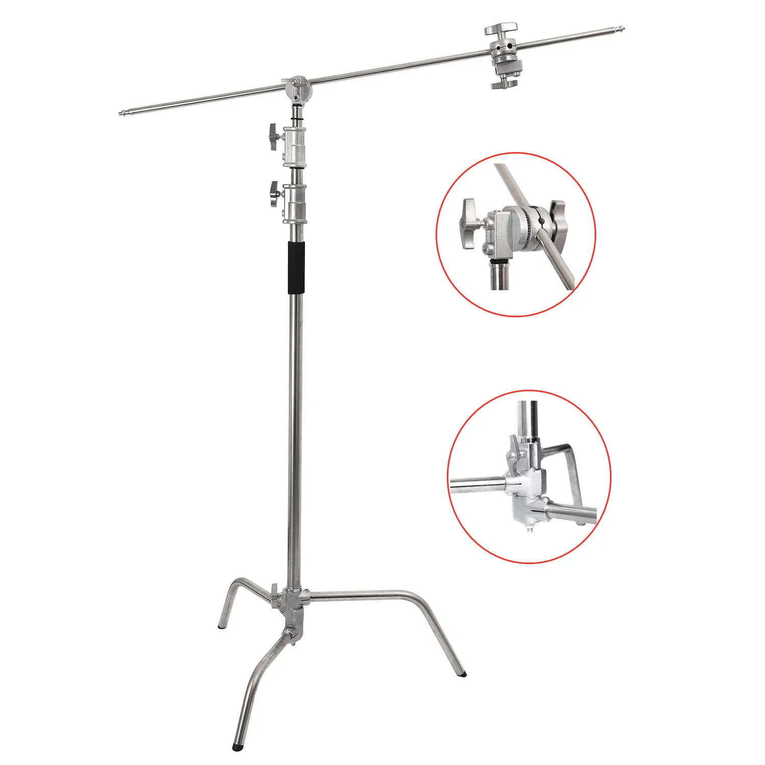 3.3M Stainless Steel Century Foldable Light Stand Tripod Magic Leg Photography Studio C-Stand For Spot Light,Softbox,Flash lamp