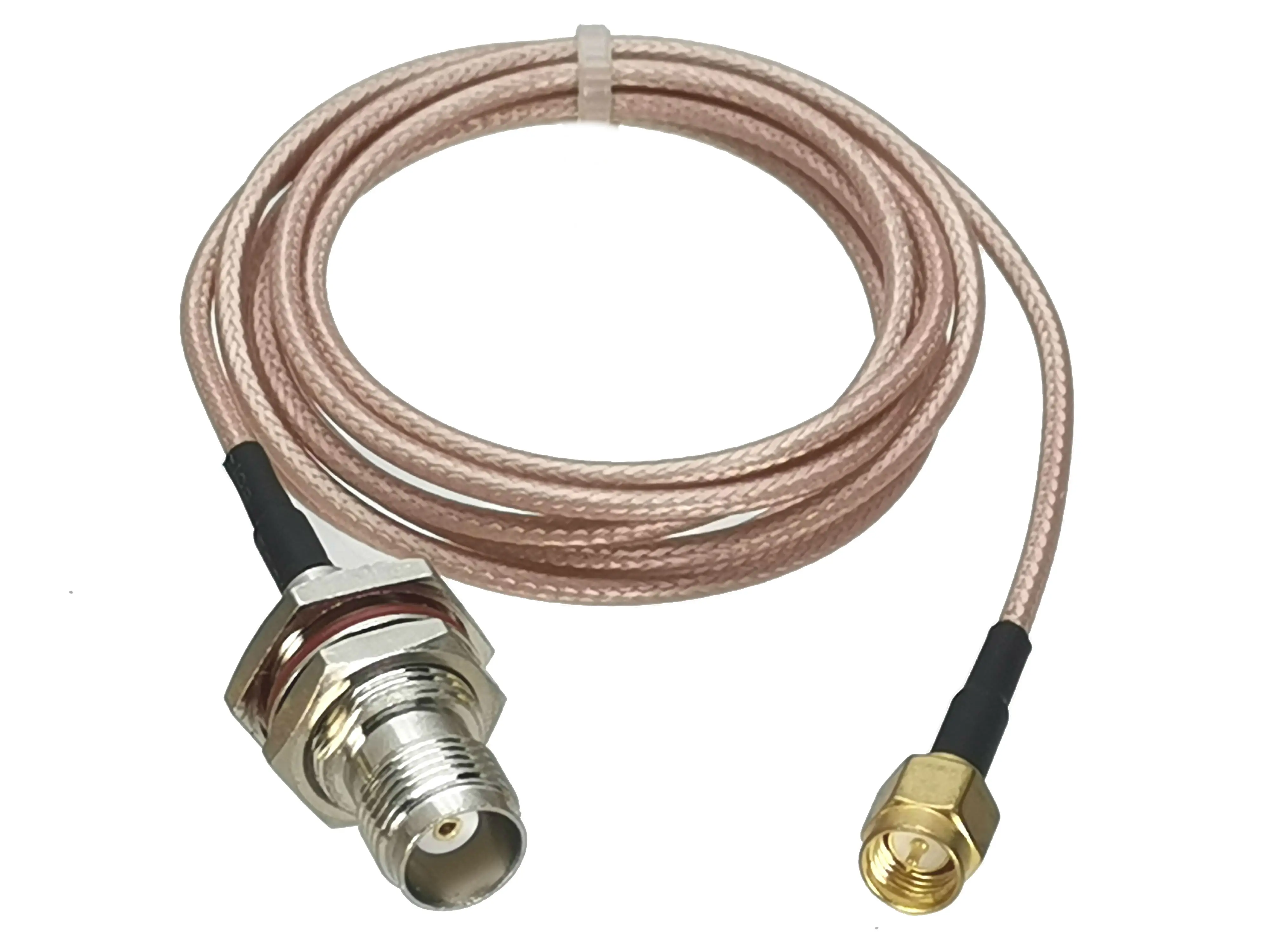RG316 Cable TNC Female Jack Nut Bulkhead to SMA Male Plug Connector RF Coaxial Jumper Pigtail Straight 4inch~10M