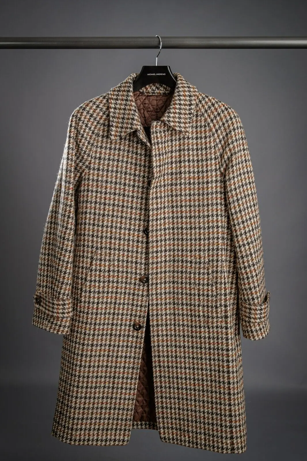 Cappotto lungo da uomo in lana letteratura arte Plaid retrò bavero monopetto spesso autunno inverno caldo su misura caldo