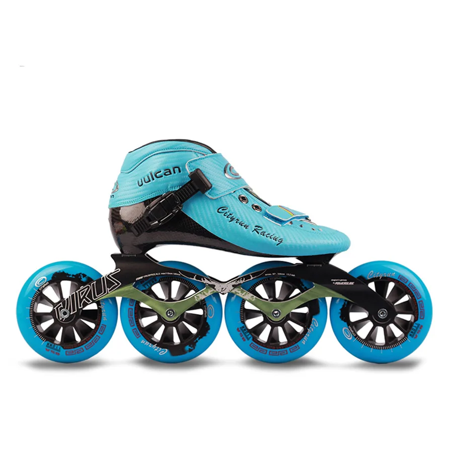 Cityrun-Patins De Fibra De Carbono Para Corrida, Patinação De Velocidade Patines, 4 Rodas, Patins De Competição Profissional, Similar Powerslide