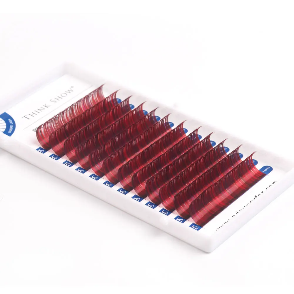 THINKSHOW 0.10mm grubość Curl C/D Ombre Mix kolorów przedłużanie rzęs naturalne i miękkie przedłużanie rzęs narzędzia do makijażu duża wyprzedaż