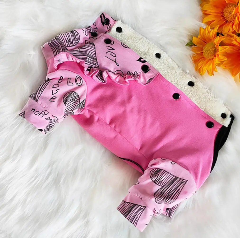 Girl Dog Clothes Winter Female Dog Clothing Jumpsuit Puppy Outfit Yorkshire Poodle Bichon Pomeranian Schnauzer Costume Coat