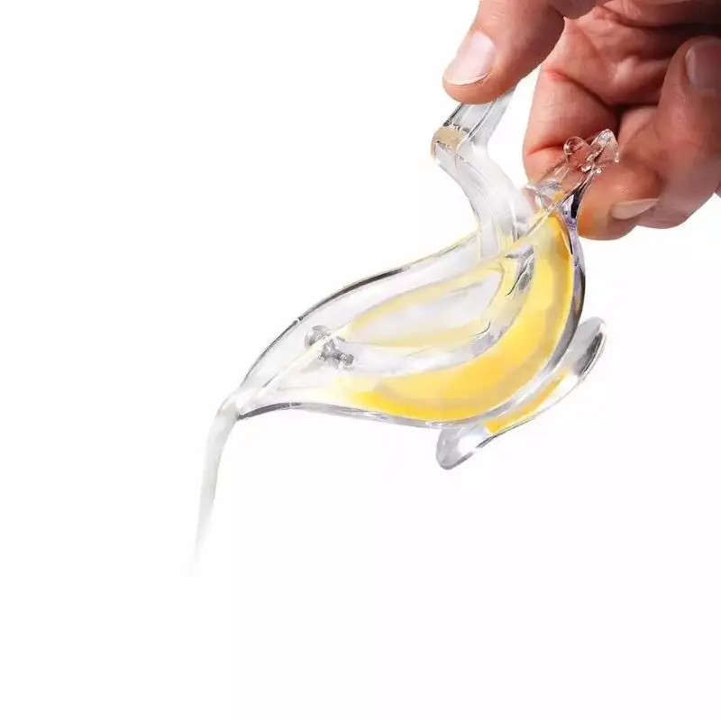 Acrylic Lemon Juicer Manual Transparent Fruit Juicer Lemon Squeezer Hand Orange Squeezer Machine Home Kitchen Bar Gadget