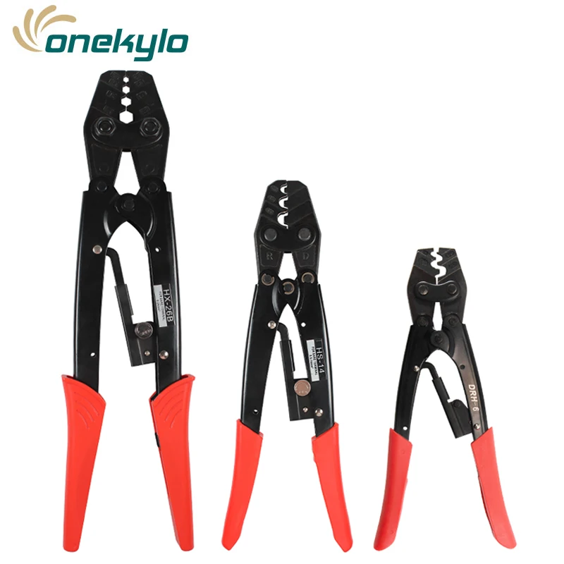 Crimping tools pliers for non-insulated terminals Japanese style Self-locking capacity 0.5-38mm2 rachet crimping pliers