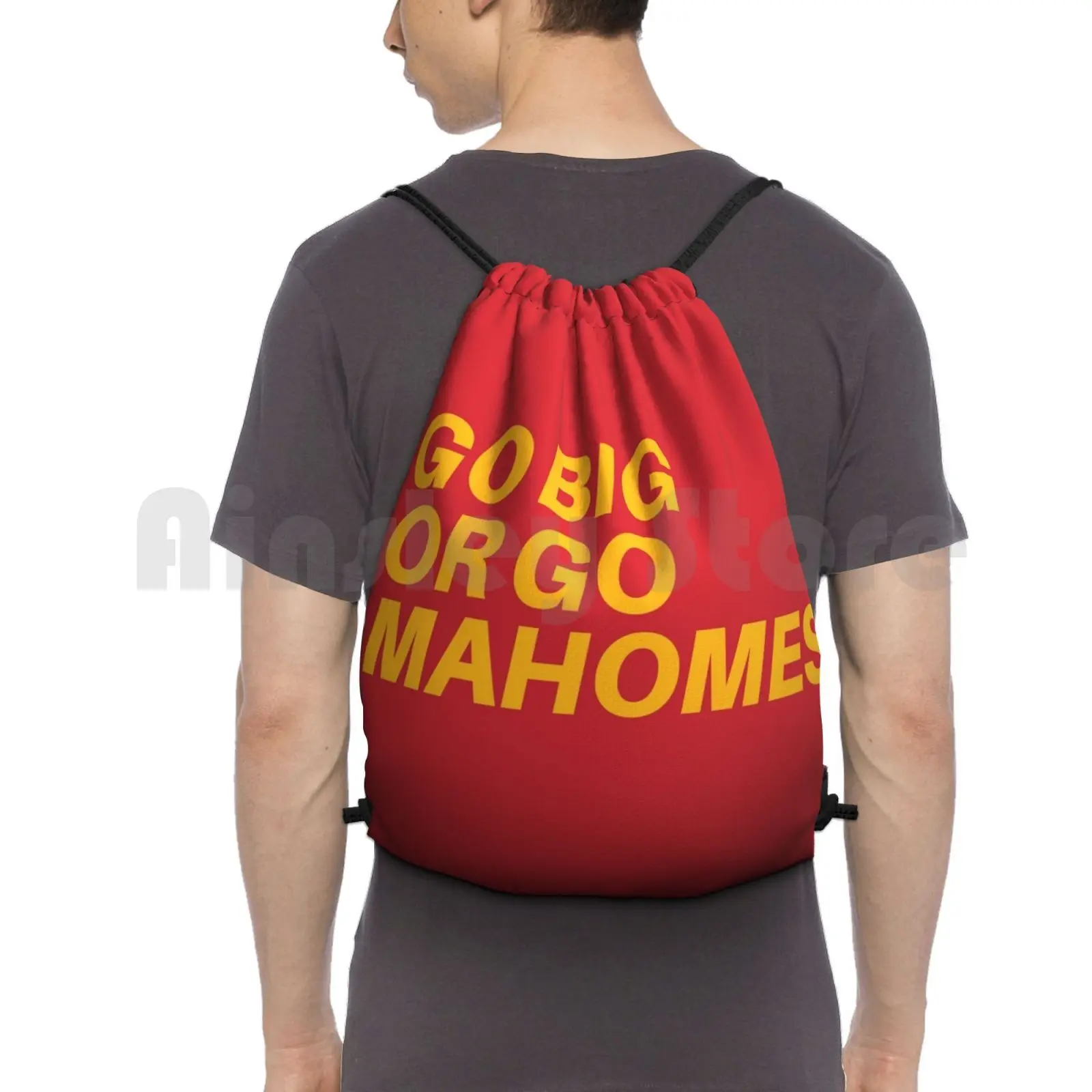 

Go Big Or Go Mahomes Backpack Drawstring Bag Riding Climbing Gym Bag Mahomes Pat Mahomes Mahomes Mahomey Mahomie Go Big Or