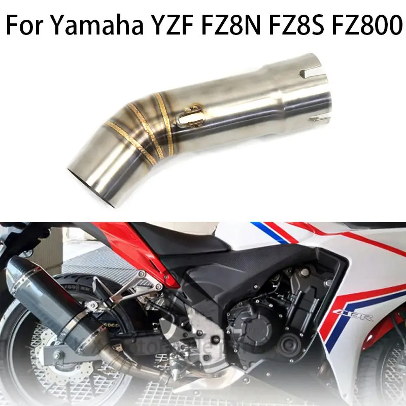 

For Yamaha YZF FZ800 FZ8N FZ8S FZ8 Motorcycle Exhaust Tailpipe Middle Mid Link Pipe Muffler Tube Connector Motocross Accessories