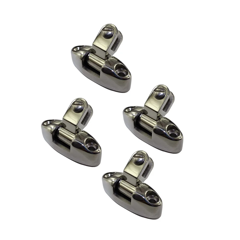 

4PCS 316 Stainless Steel Universal Deck Hinge Bimini Top Deck Mounts Mirror Polish For Marine Boat