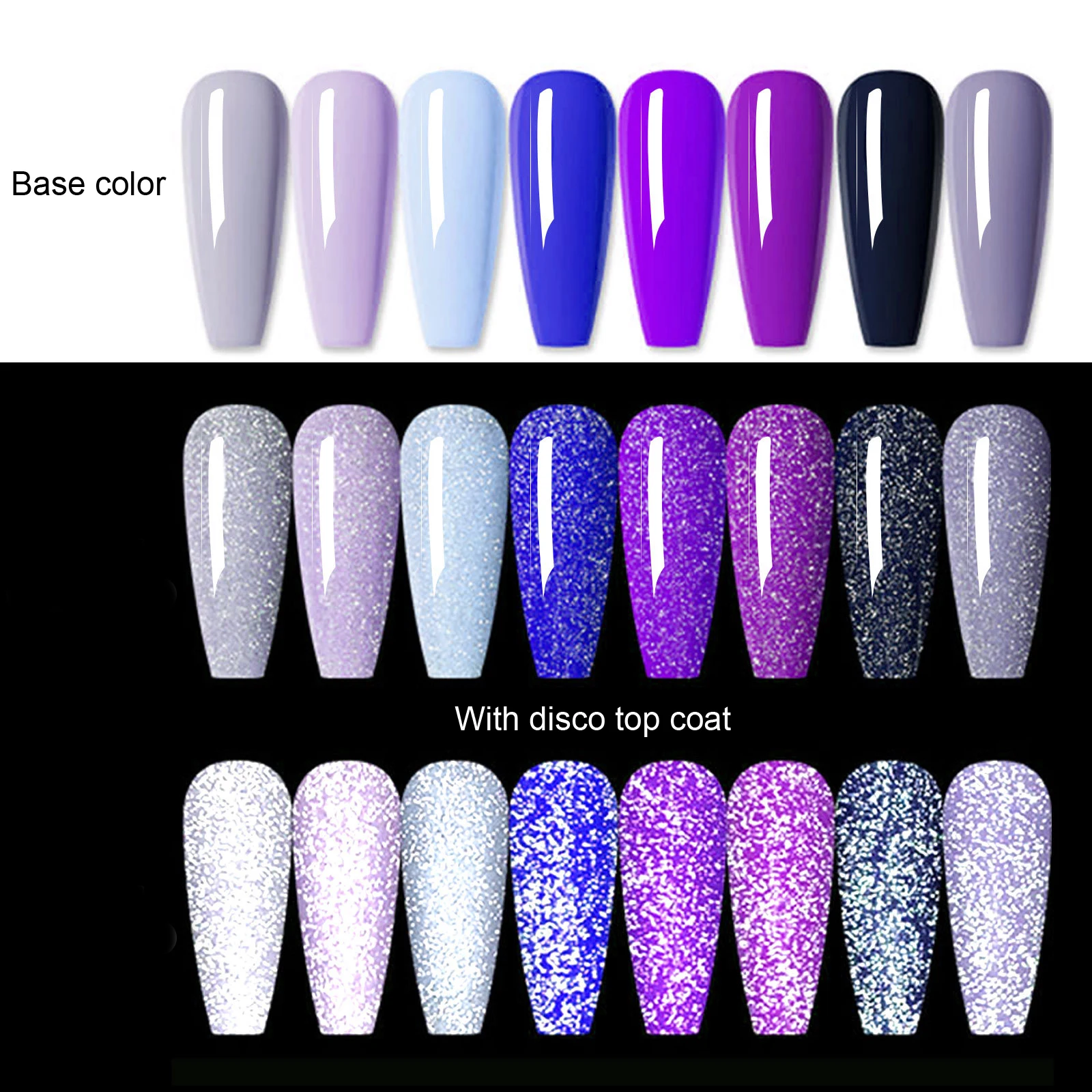 8ml Glitter Nagelgel Polish Flash Fototherapie Disco UV Top Coat Sneldrogende Manicure Decoratie Tool