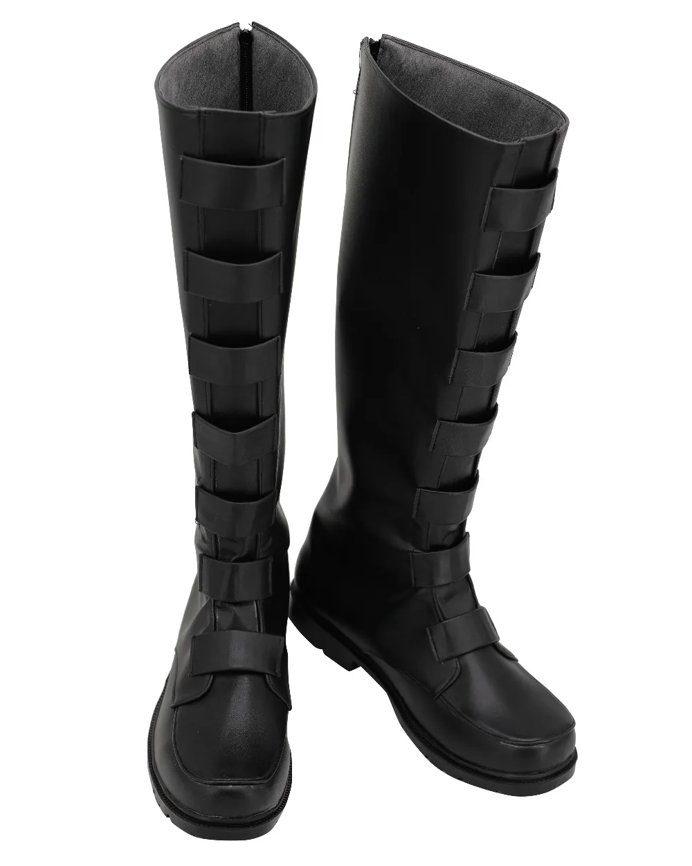 Star anakin cosplay schuhe jedi stiefel für erwachsene männer schwarz pu lederstiefel halloween party maßge schneidert für erwachsene männer