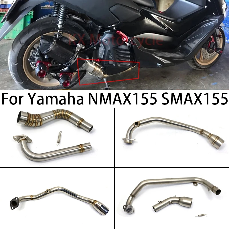 For Yamaha NMAX 125 155 NMAX155 NMAX125 SMAX155 Motorcycle Exhaust Front Pipe Muffler Middle Link Connect Pipe Header Connection