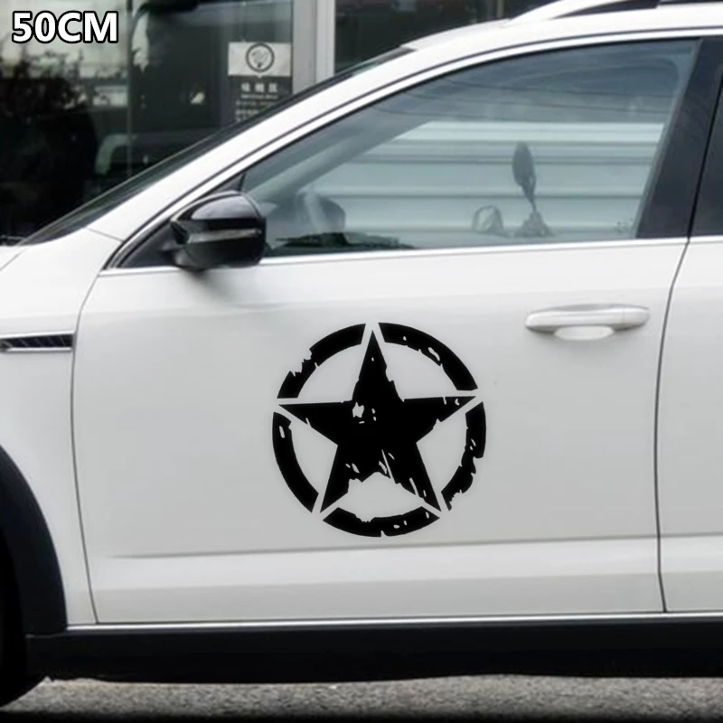 

33-50 см сломанные пятиконечные звезды автомобильные наклейки забавное украшение для дверей ветрового стекла окна авто тюнинг виниловые C40