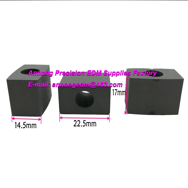 Wire Cut Parts Tungsten Carbide Conductive Block 22.5*14.5*17mm for EDM Wire Cutting Machine