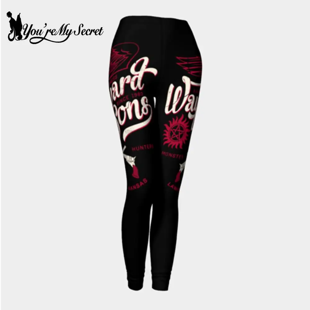 [You\'re My Secret] NEW Supernatural Leggings Women Pencil Pants Gothic Leggins Fitness Workout Ouiji Wing Long Pants