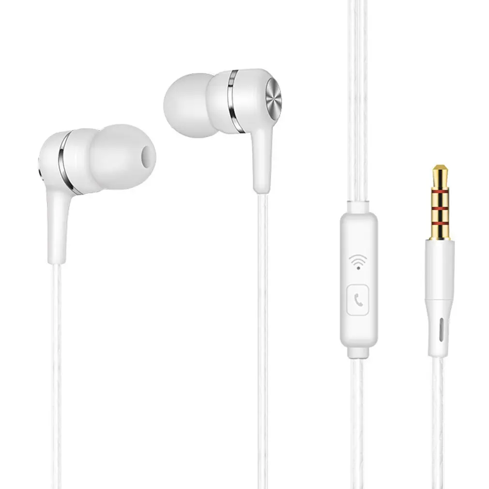 Simple Universal In-ear Headphones Inline Computer Phone With Wheat Headset Wire Headset Bluetooth Earphone V4.2 Stereo