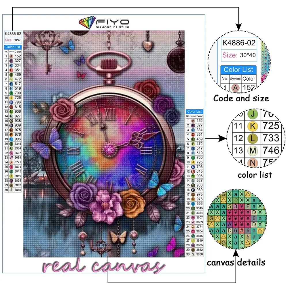 5D fai da te diamante pittura farfalla orologio mosaico trapano pieno quadrato/diamante rotondo ricamo punto croce Set decorazione della parete di