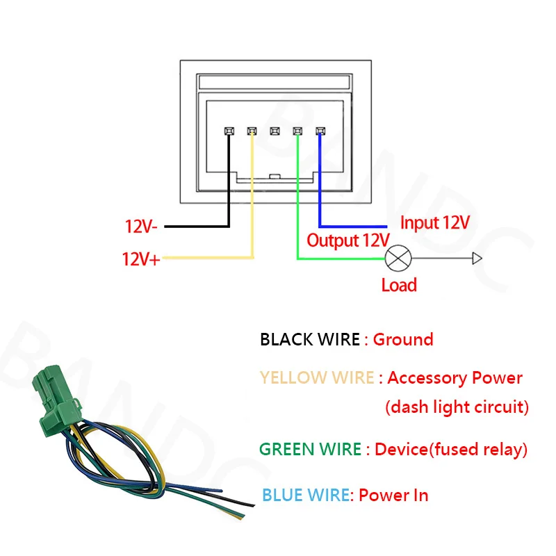 1 Pc 3A 12V Dual Green Led Illuminated Push Switch for Toyota Landcruiser RVA4 Hilux Tundra 4Runner