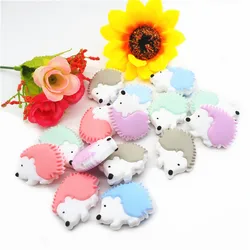 Chengkai 10pcs Silicone Hedgehog Teether Beads DIY Baby Koala Animal Cartoon Teething Sensory Toy Pacifier Jewelry Making Beads