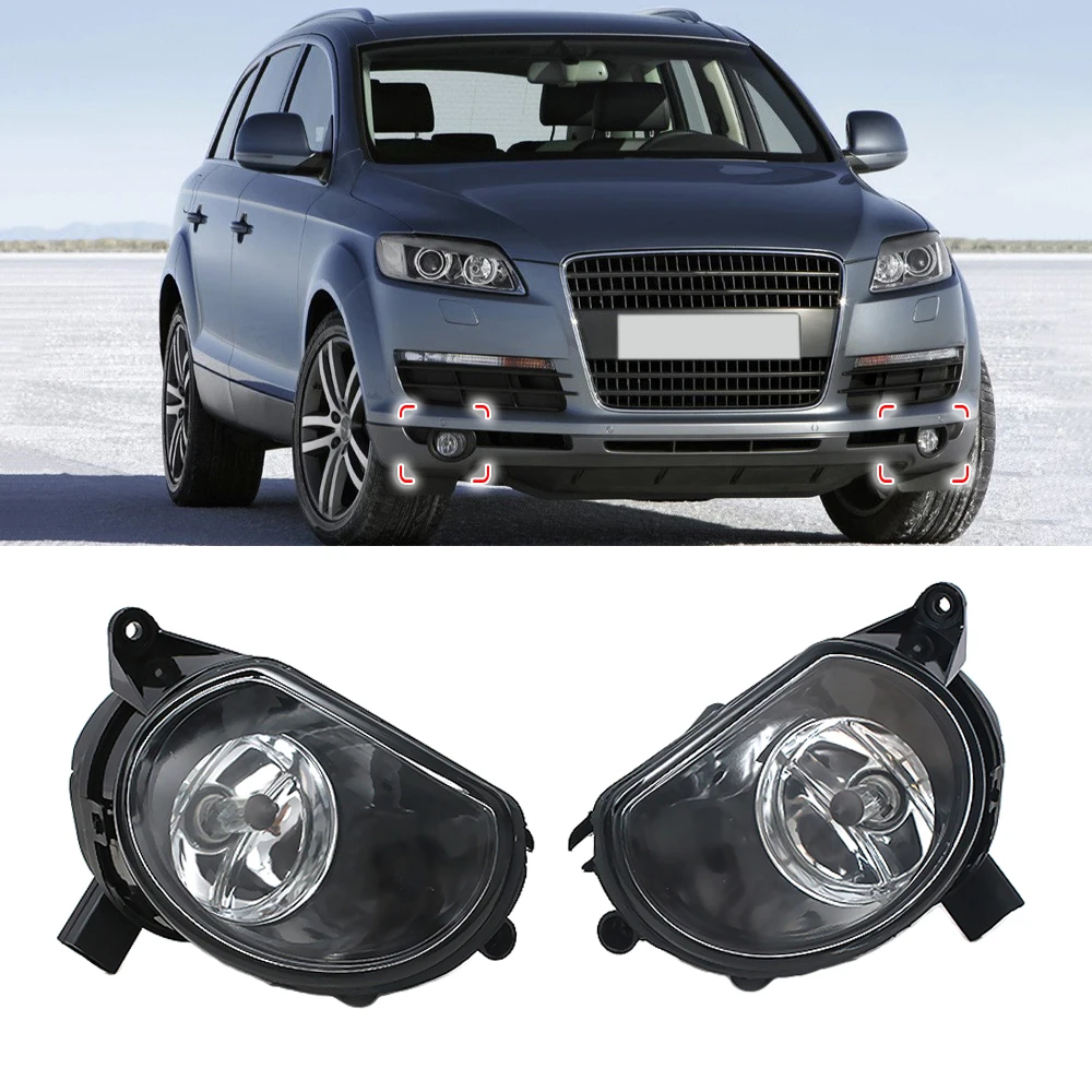 K-Car Front Bumper Fog Light Lamp With Halogen Bulbs Car-styling For Audi Q7 2006 2007 2008 2009 8P0941699A 8P0941700A