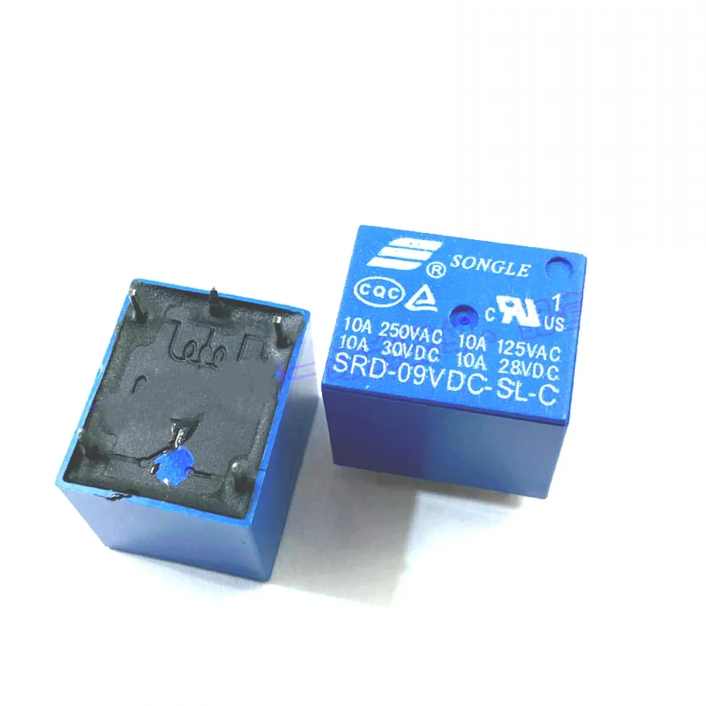 50PCS/lot power Relay SRD-09VDC-SL-C 9V 10A 250VAC 5PIN T73 new and original Relays