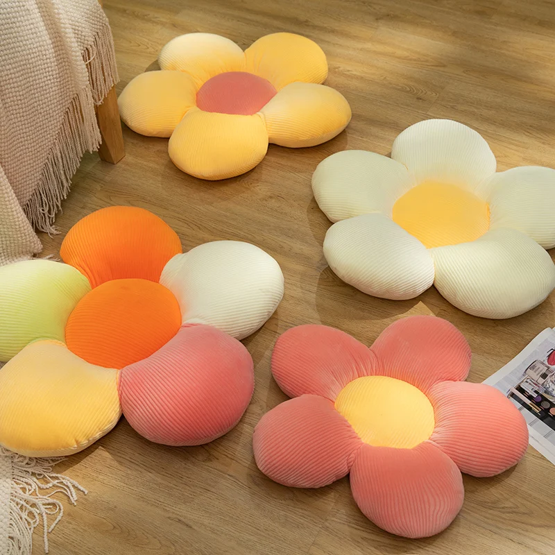 INS – fleurs pétales ronds colorés de 6 couleurs, jouet en peluche confortable, extensible, Super doux, amusant, doux, cadeau pour enfants et amis