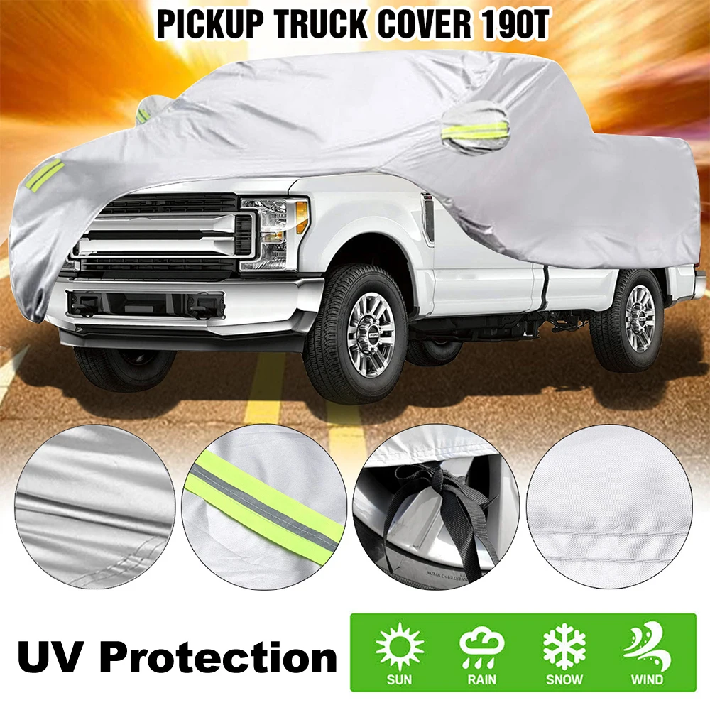 

Truck Cover For Ford Raptor F150 F250 GMC Pickup Truck Waterproof Nylon Cloth Car Cover Against Debris Windproof UV Protection