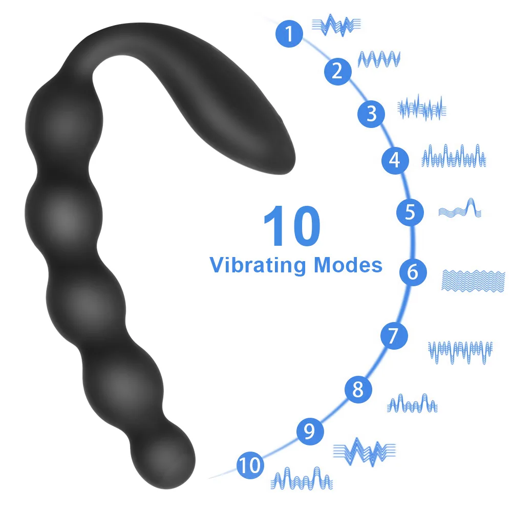 OLO 10 Speed Prostate Massager for Men Women Anal Beads Vibrators Wireless Remote Control Adult Products Dildo Vibrators