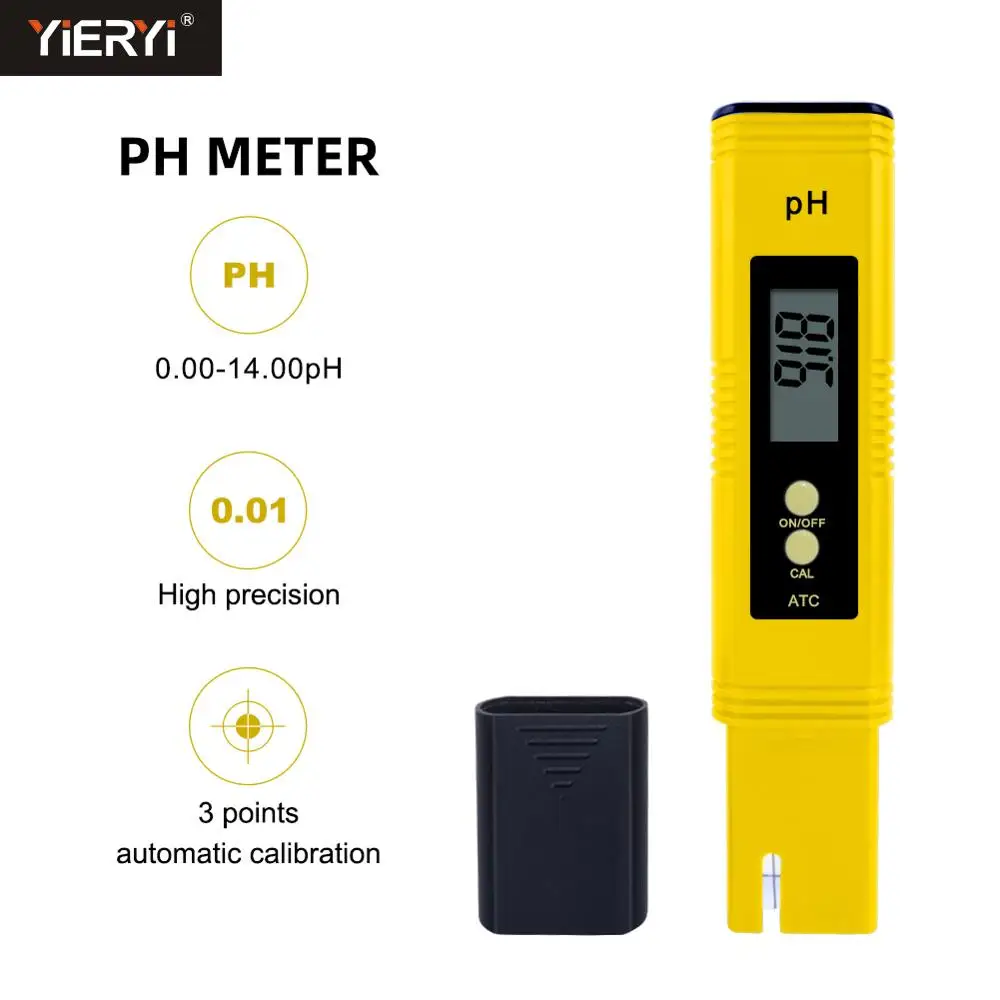 LCD Digital PH Meter Automatic calibration Water ph tester 0.00-16.00 for Aquarium Pool Water Wine Urine ph-2