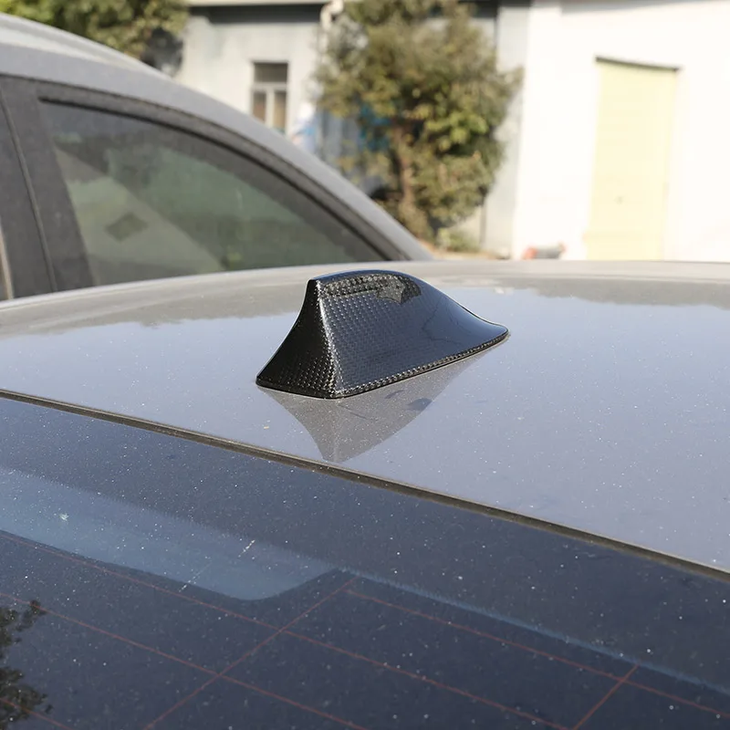 

For BMW E60 E90 E92 E84 F25 E70 E71 F10 F11 F18 F01 F02 Real Carbon Fiber Car Antenna Cover Shark Fin Stickers Car Accessories