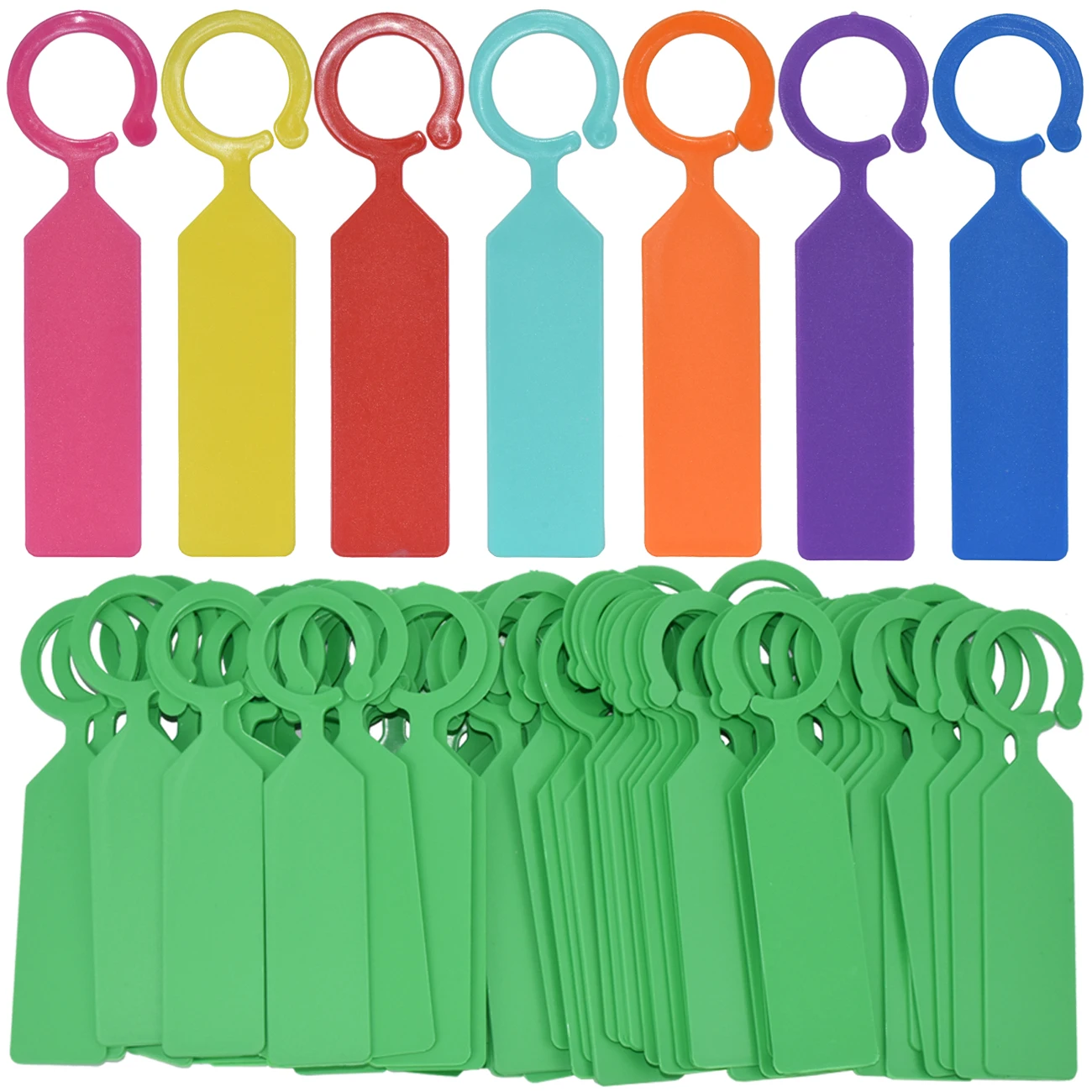 KESLA 50PCS Plastic Hanging Labels Garden Waterproof Plant Markers Pot Reusable Thick Hook Seedling Tree Tags Decoration Tool