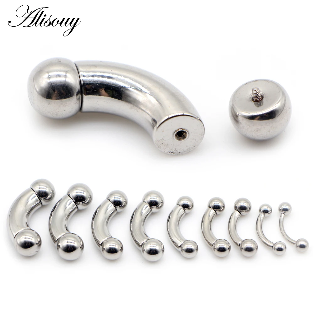 Alisouy 1 adet Çelik Kulak Delme Helix Piercing Kaş Piercing Dudak Labret Yüzükler Küpe Tragus Halter piercing göbek takısı