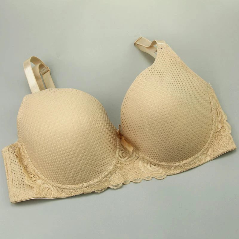 DaiNaFang Sexy Bow Underwear BCDE Cup Bras For Womens Push Up Lace Floral Supper Padded Top Underwired Plus Size Lingerie