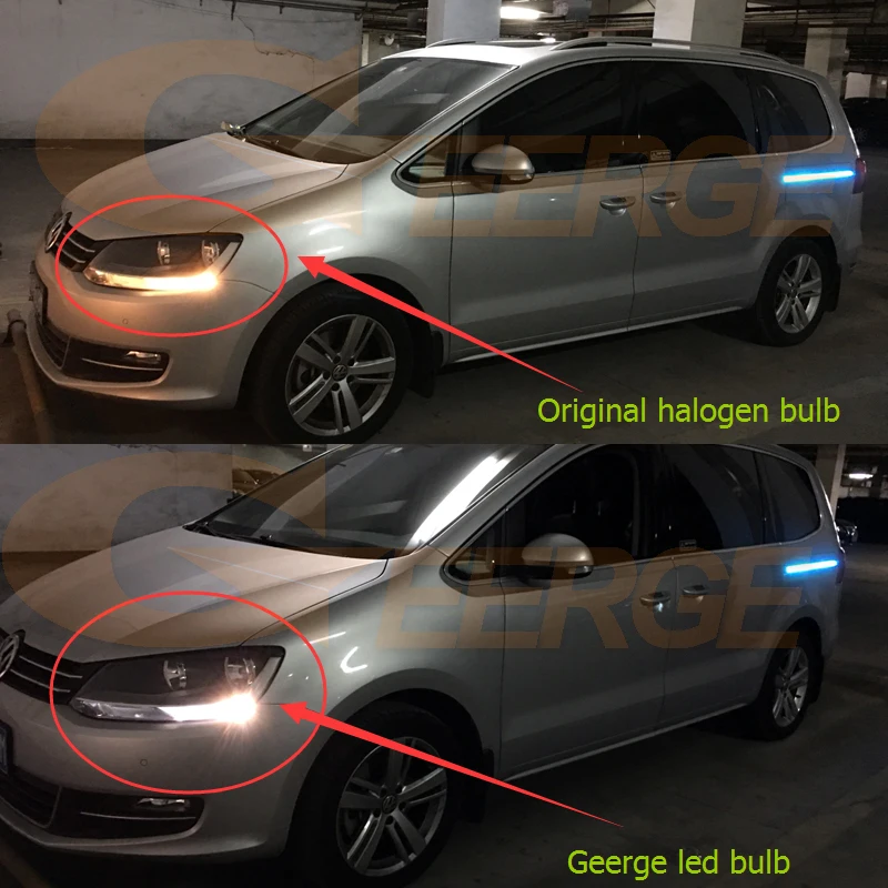 For Volkswagen VW Sharan 7N 2011-2019 Halogen Headlight Ultra Bright White 1156 BA15s LED Bulbs Daytime DRL Light No Error