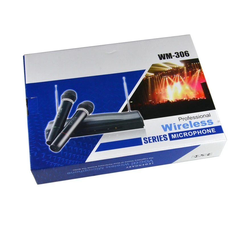 Đa Năng Micro Không Dây 2 Trong 1 VHF Nhận Mic Cầm Tay Đen