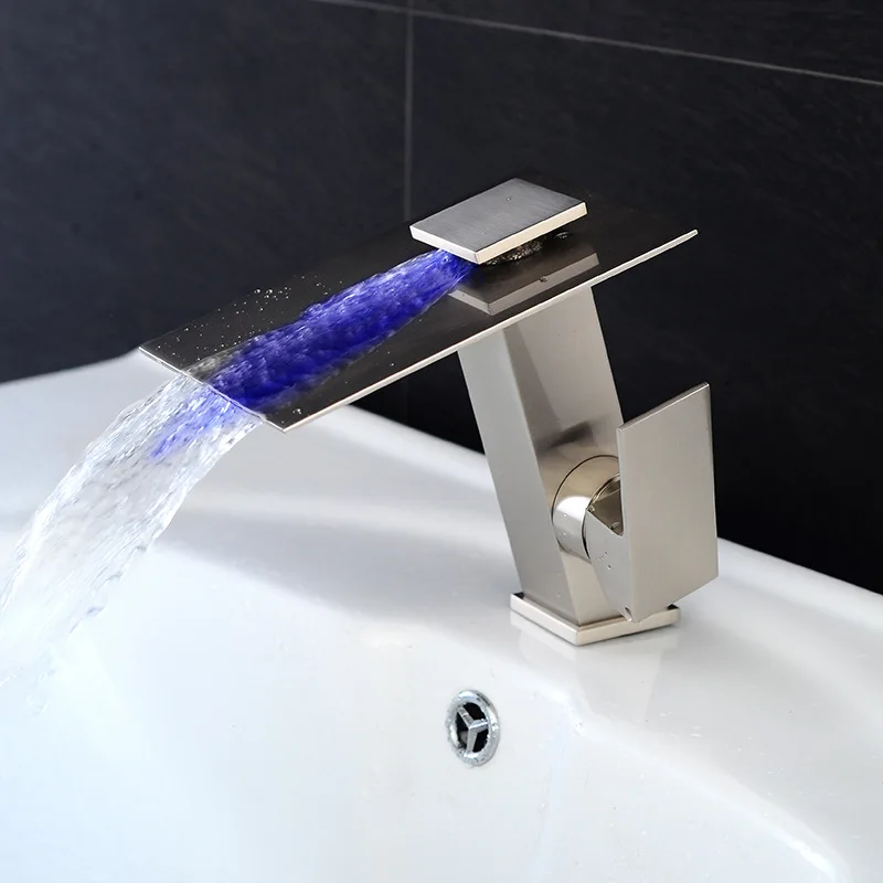 

New Arrivals LED Faucet Water Power Bathroom Basin Sink Mixer Black Oil Brush Water Tap Faucet Basin Faucet Led Bathroom Tap