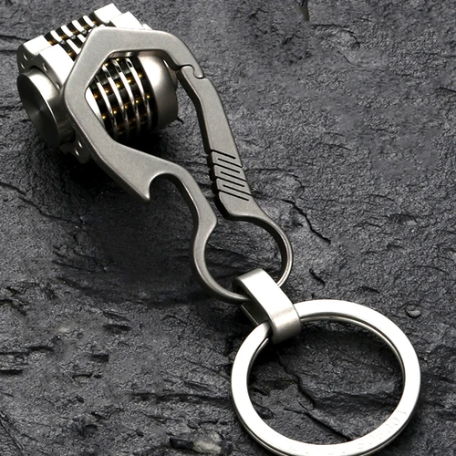 고급 티타늄 키 체인, 럭셔리 남자 자동차 키 체인 초경량 EDC 카라비너 홀더 남자를 위한 최고의 선물 