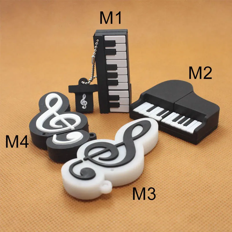 USB Flash Drive Piano Shape Pendrive 4gb 8gb 16gb 32gb 64gb Usb Disk USB 2.0 Music Pen Drive Memory Stick  U Disk  Fashion Gift