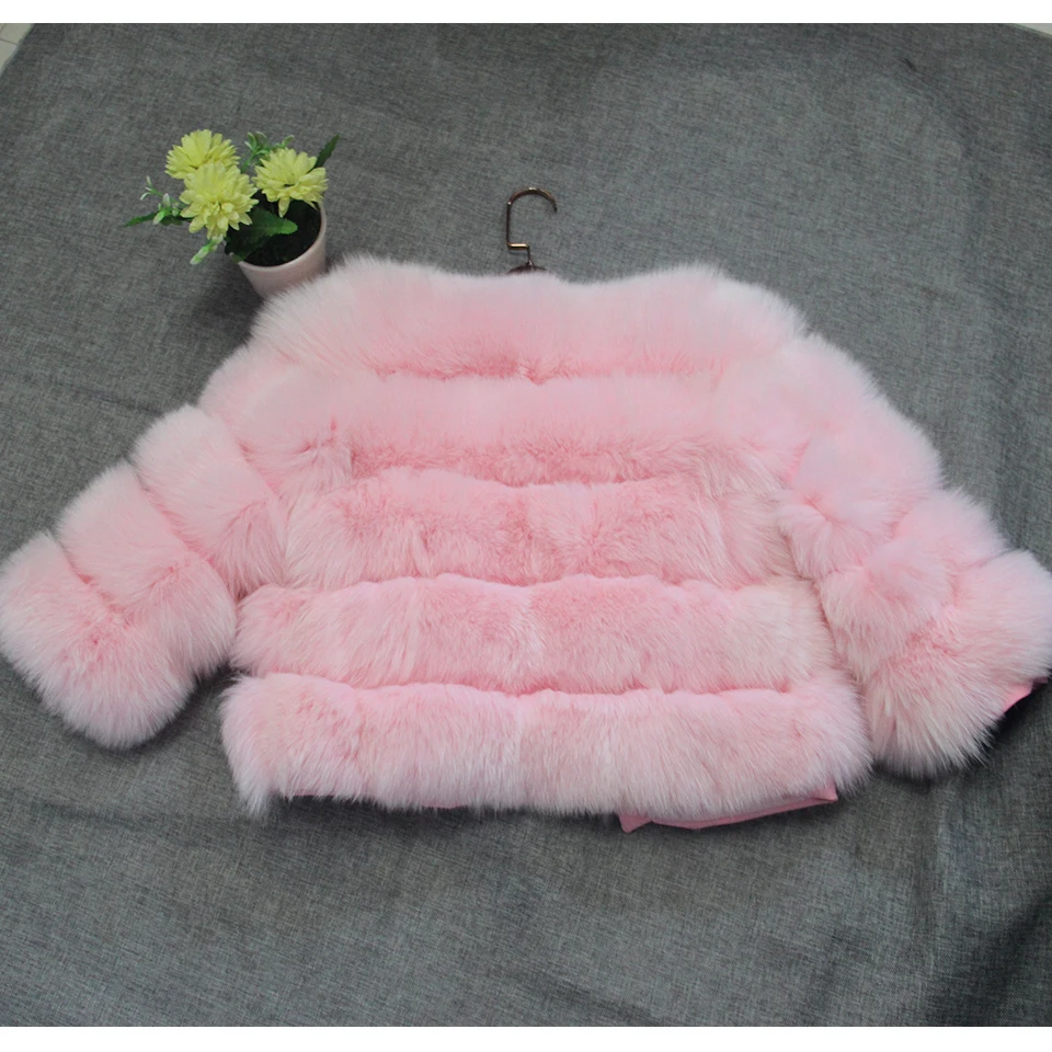 Children Fox Fur Coat Jacket Thick Warm Kids Winter Clothes Children Jacket for Baby Outerwear Girls Coat Customizable Size