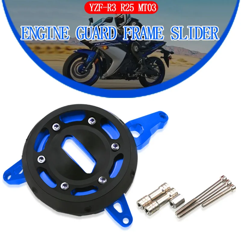 

Engine Crash Guard Stator Cover Frame Slider Falling Protector Fit For YAMAHA YZFR3 YZF-R3 YZF-R25 YZFR25 MT03 MT-03 Motocycle